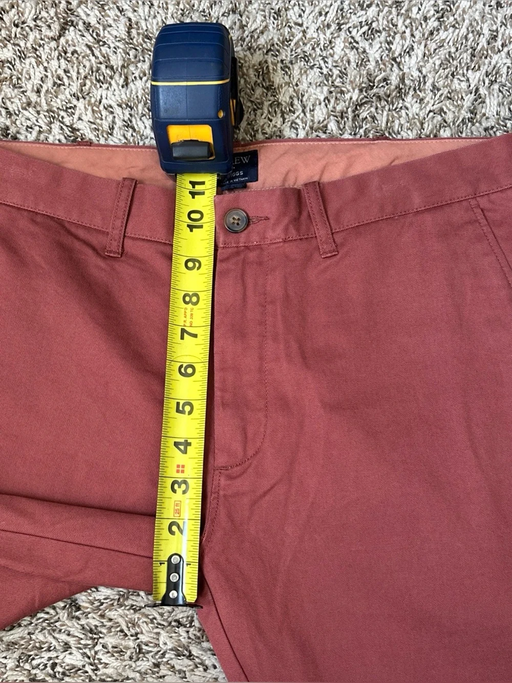 J. Crew Mens Driggs Slim Fit Chino Pants, 32x32, Muted Coral/Dusty Pink, NWT